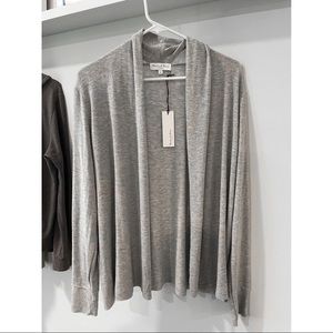 Michael Stars Heather Grey Cardigan, NWT, butter soft jersey material